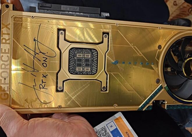 گرانترین کارت گرافیک تاریخ: RTX 5090 طلا با امضای جنسن هوانگ!